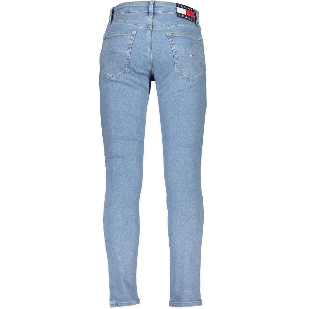 Tommy Hilfiger Light Blue Cotton Men Slim Tapered Jean $234.00 Tommy Hilfiger Luzworld