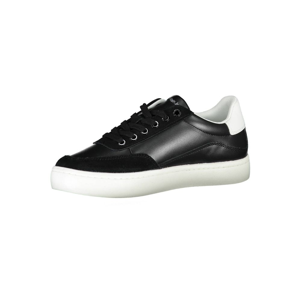Calvin Klein Sleek Black Lace-Up Sneakers With Contrast Details $256.00 Calvin Klein Luzworld