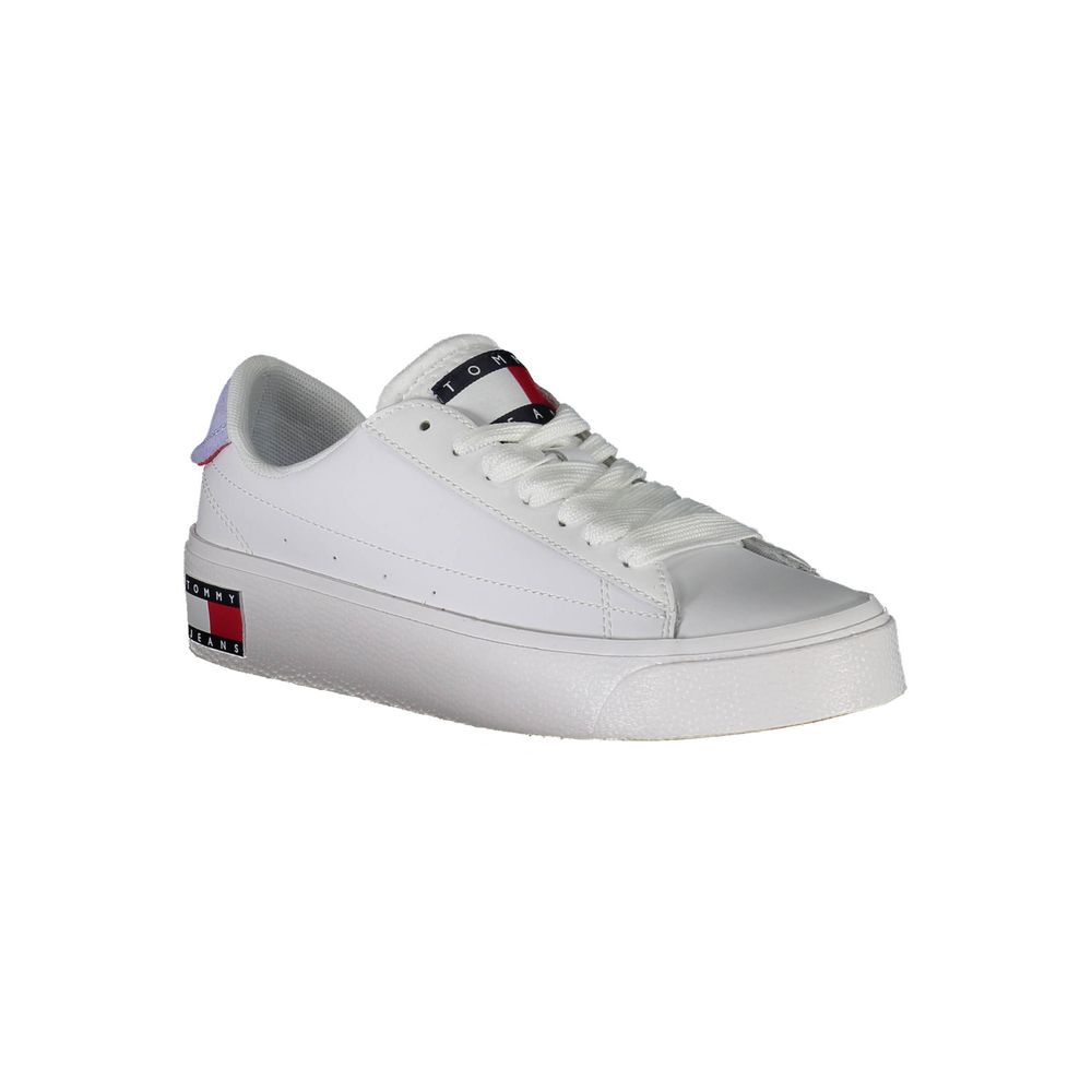 Tommy Hilfiger White Polyester Women Sneaker $271.00 Tommy Hilfiger Luzworld