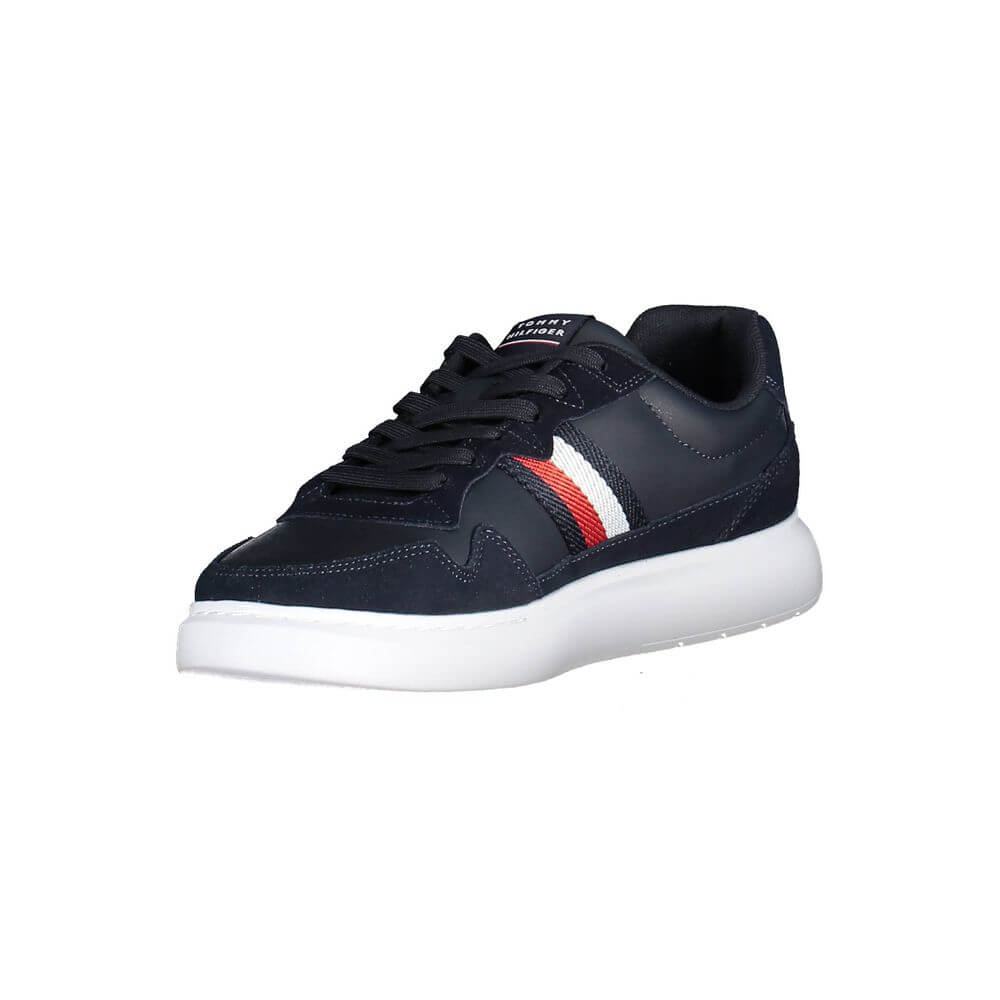 Tommy Hilfiger Blue Leather Men Sneaker $255.00 Tommy Hilfiger Luzworld