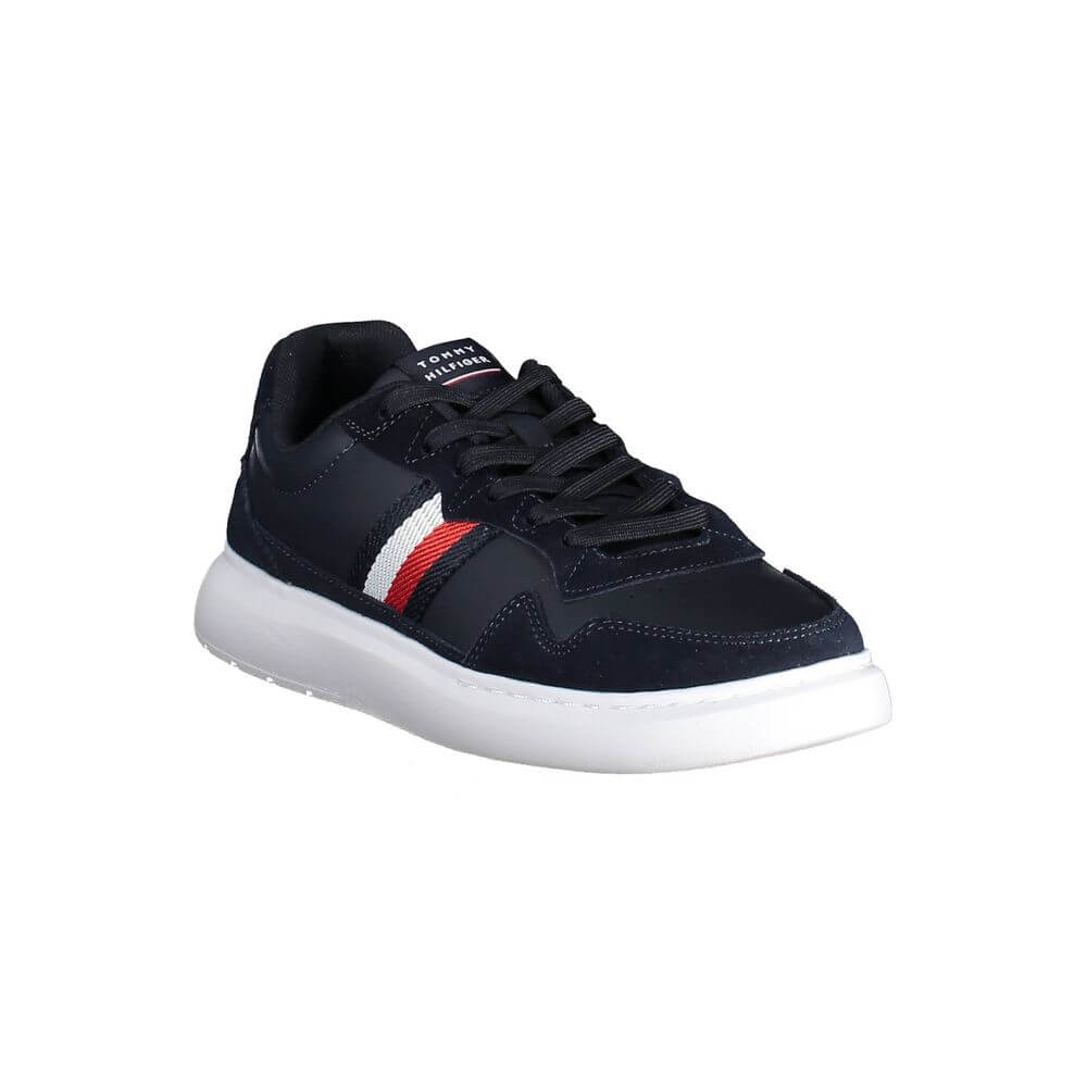 Tommy Hilfiger Blue Leather Men Sneaker $255.00 Tommy Hilfiger Luzworld