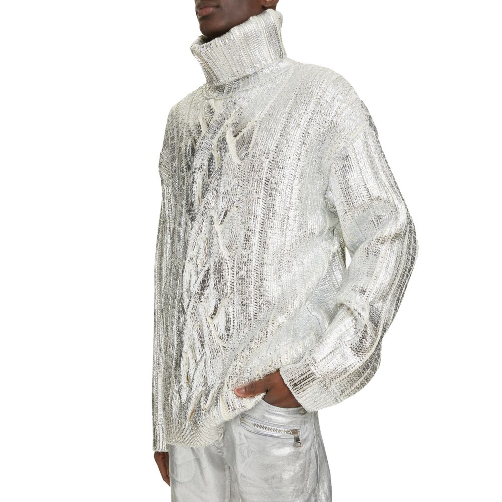 Balmain Brown Wool Men Turtleneck Sweater $3201.00 Balmain Luzworld