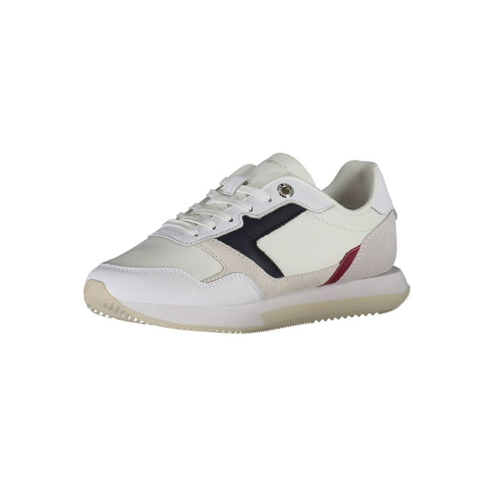 Tommy Hilfiger White Leather Women Sneaker $255.00 Tommy Hilfiger Luzworld