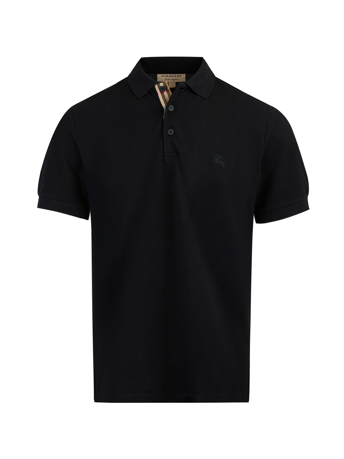 Burberry Black Cotton Collared Polo Shirt $705.00 Burberry Luzworld