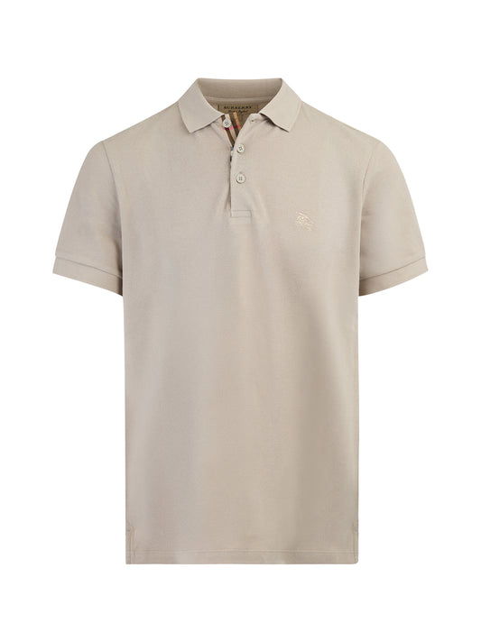 Burberry Pale Stone Cotton Collared Polo Shirt $705.00 Burberry Luzworld