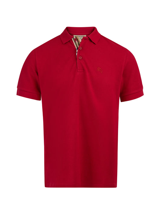 Burberry Red Cotton Collared Polo Shirt $705.00 Burberry Luzworld