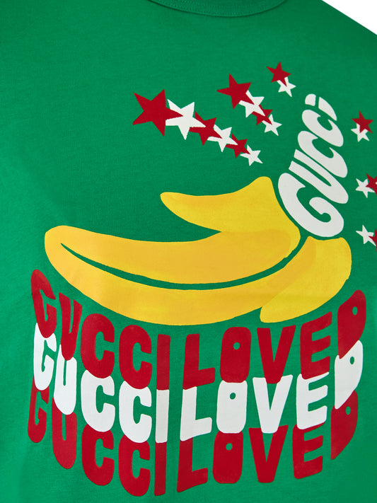 Gucci Green Cotton Logo T-Shirt $707.00 Gucci Luzworld