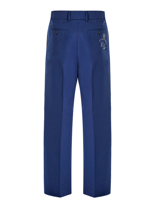 Gucci Blue Classic Cotton Pants $1683.00 Gucci Luzworld