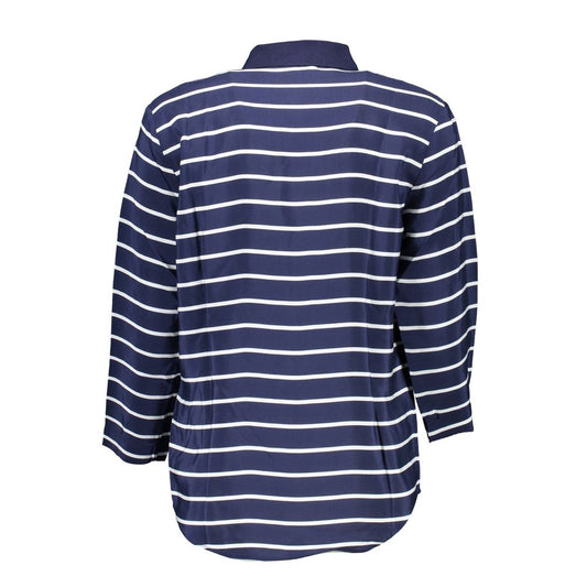 Gant Blue Viscose Women Polo Shirt $215.00 Gant Luzworld