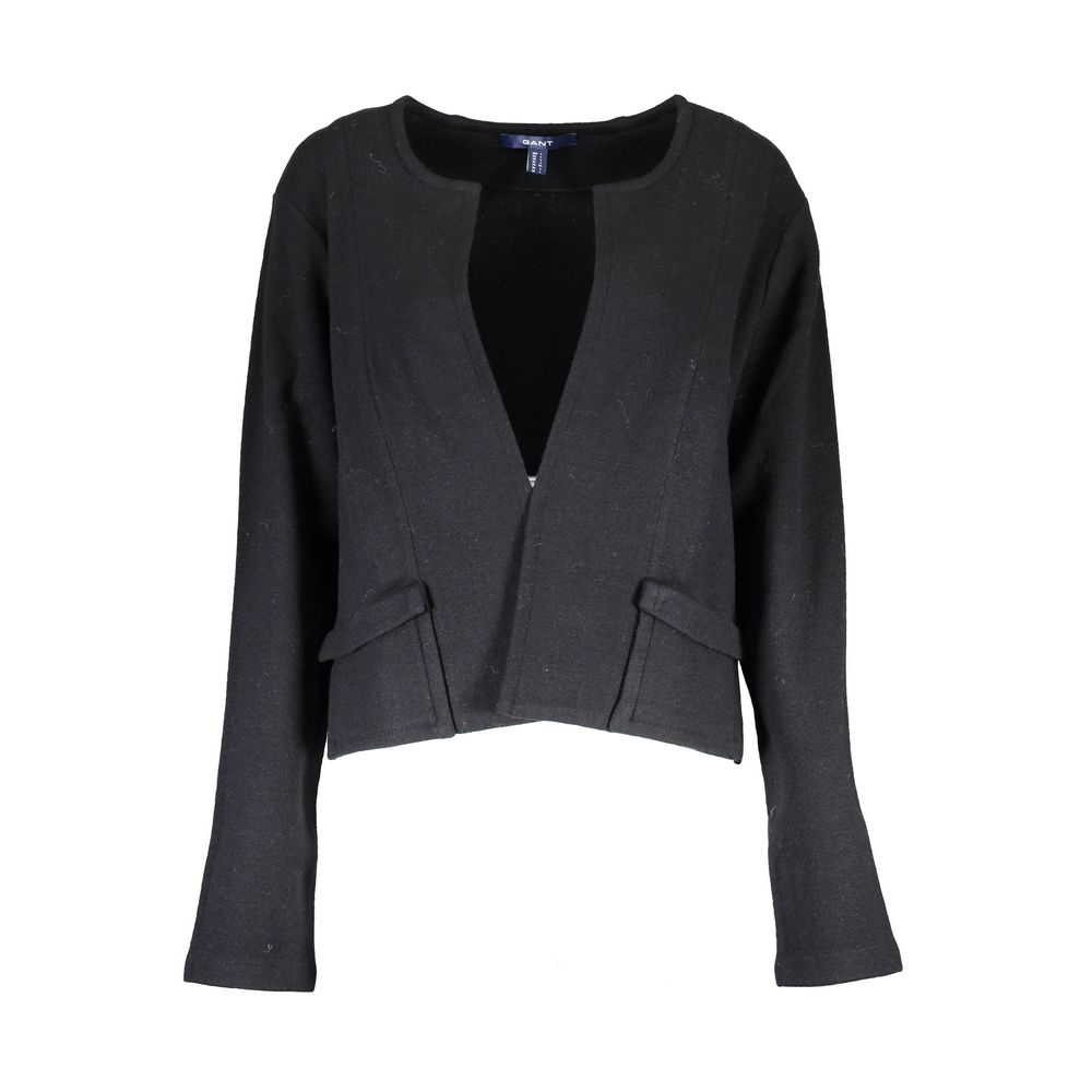 Gant Black Wool Women Cardigan $604.00 Gant Luzworld