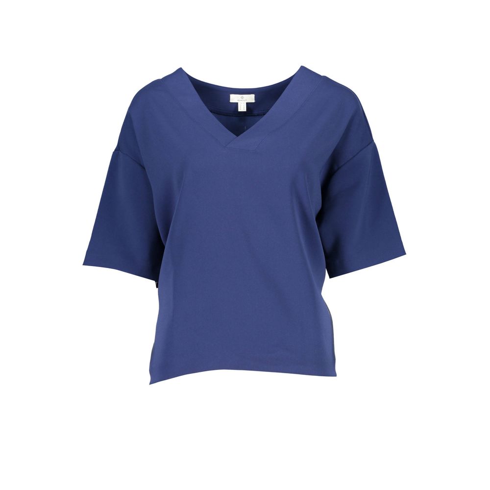 Gant Blue Cotton Women T-Shirt $230.00 Gant Luzworld