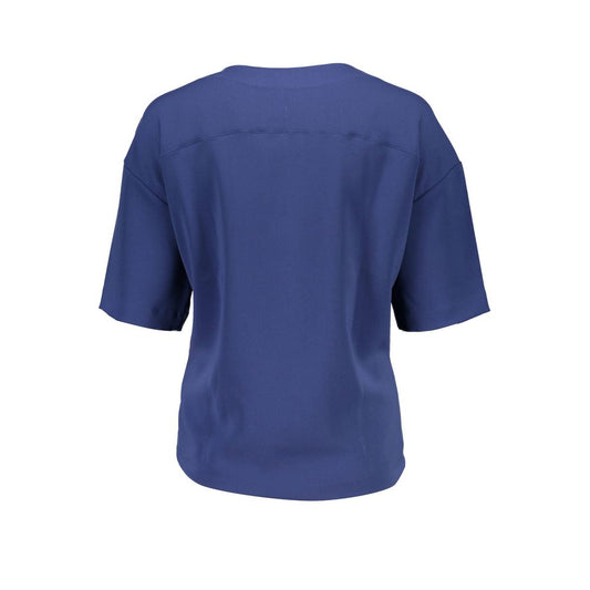 Gant Blue Cotton Women T-Shirt $230.00 Gant Luzworld