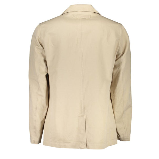 Gant Beige Cotton Men Jacket $631.00 Gant Luzworld