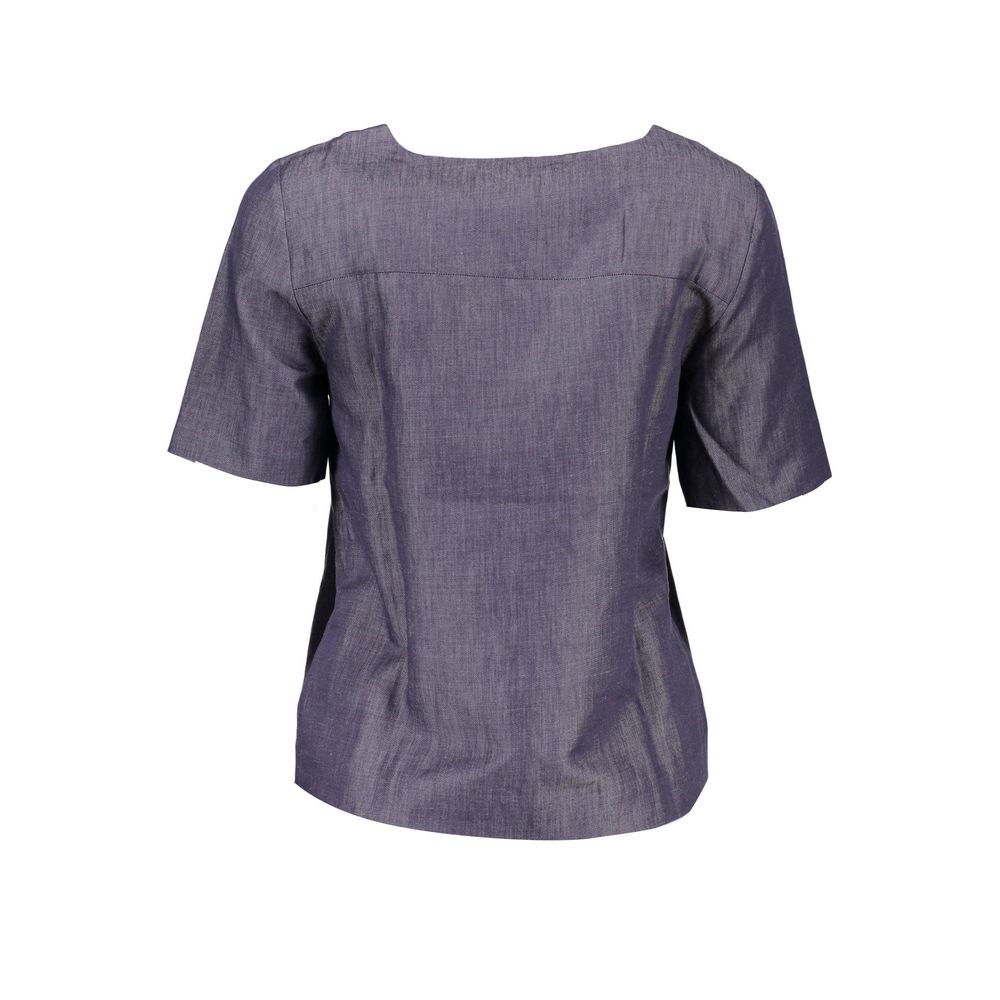 Gant Blue Cotton Women T-Shirt $231.00 Gant Luzworld