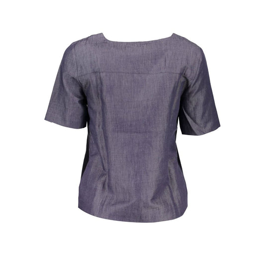 Gant Blue Cotton Women T-Shirt $231.00 Gant Luzworld