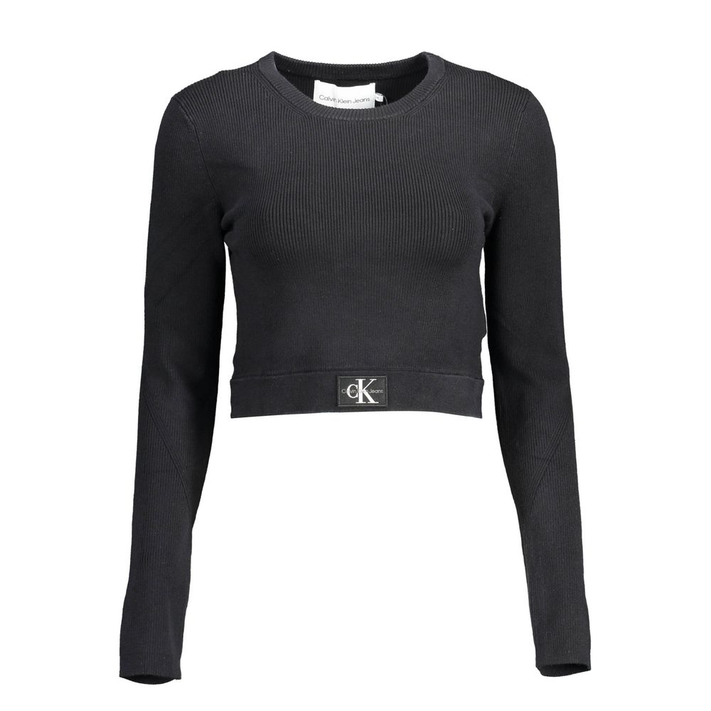 Calvin Klein Black Lyocell Women Sweater $208.00 Calvin Klein Luzworld