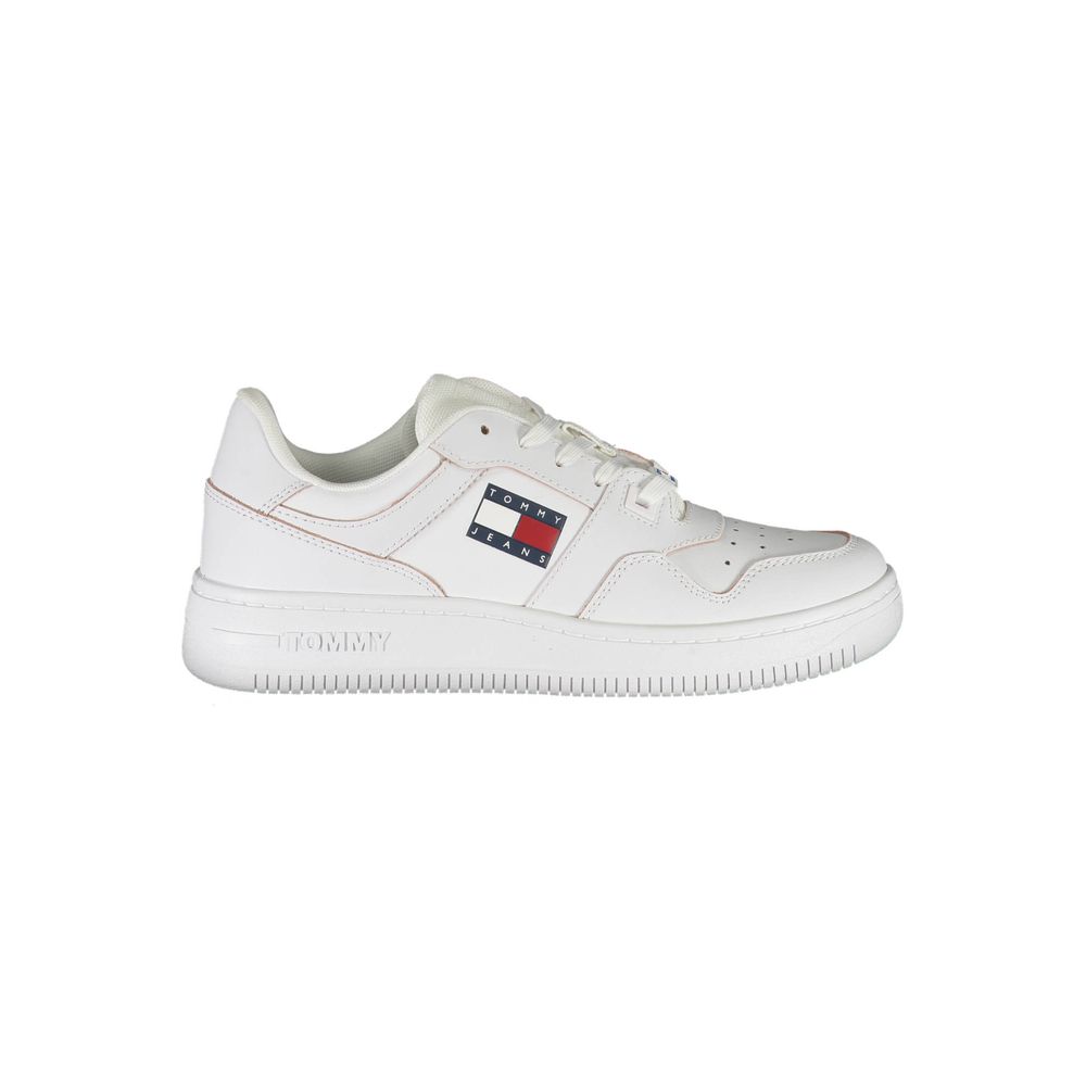 Tommy Hilfiger White Leather Women Sneaker $248.00 Tommy Hilfiger Luzworld