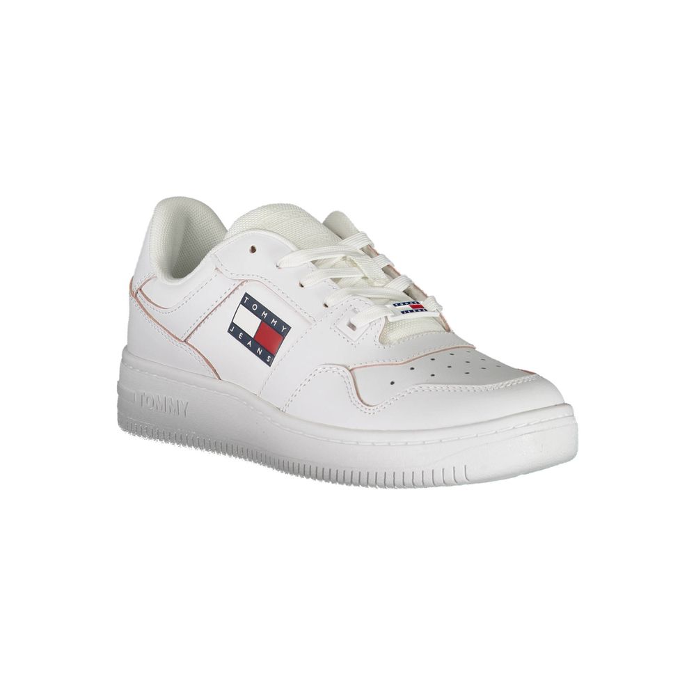 Tommy Hilfiger White Leather Women Sneaker $248.00 Tommy Hilfiger Luzworld