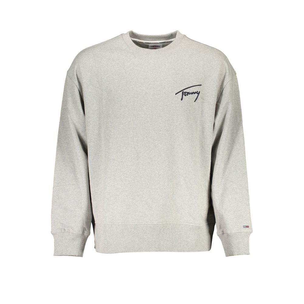 Tommy Hilfiger Gray Cotton Men Sweater $230.00 Tommy Hilfiger Luzworld
