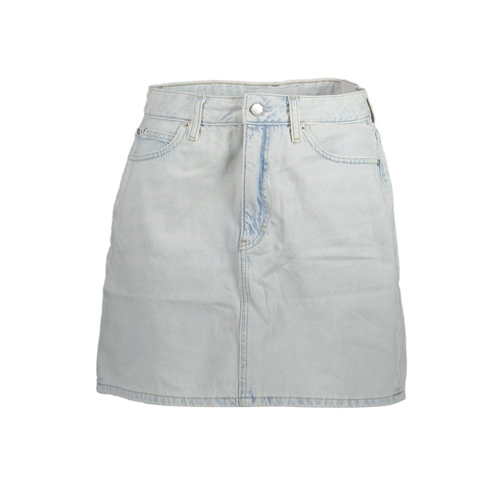 Calvin Klein Light Blue Cotton Women Skirt $218.00 Calvin Klein Luzworld