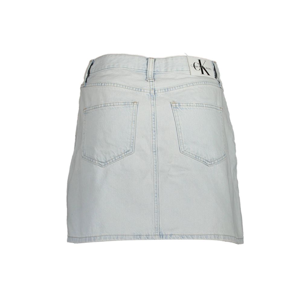 Calvin Klein Light Blue Cotton Women Skirt $218.00 Calvin Klein Luzworld