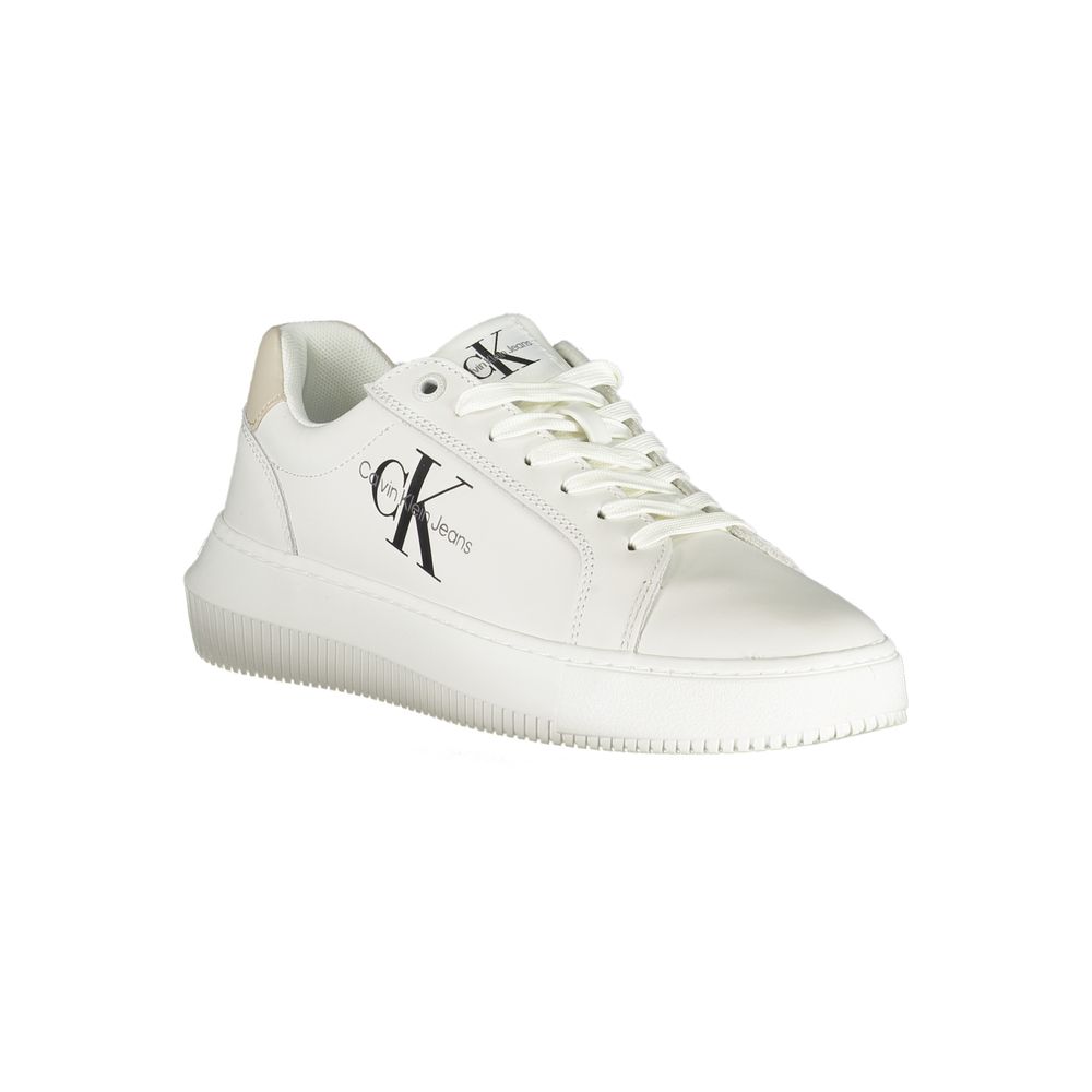 Calvin Klein Chic White Lace-Up Sneakers with Contrast Details $290.00 Calvin Klein Luzworld