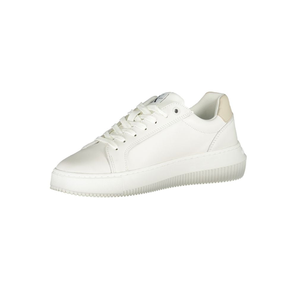 Calvin Klein Chic White Lace-Up Sneakers with Contrast Details $290.00 Calvin Klein Luzworld