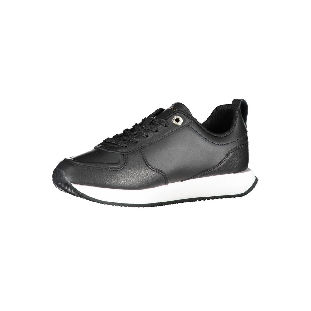 Tommy Hilfiger Black Leather Women Sneaker $271.00 Tommy Hilfiger Luzworld