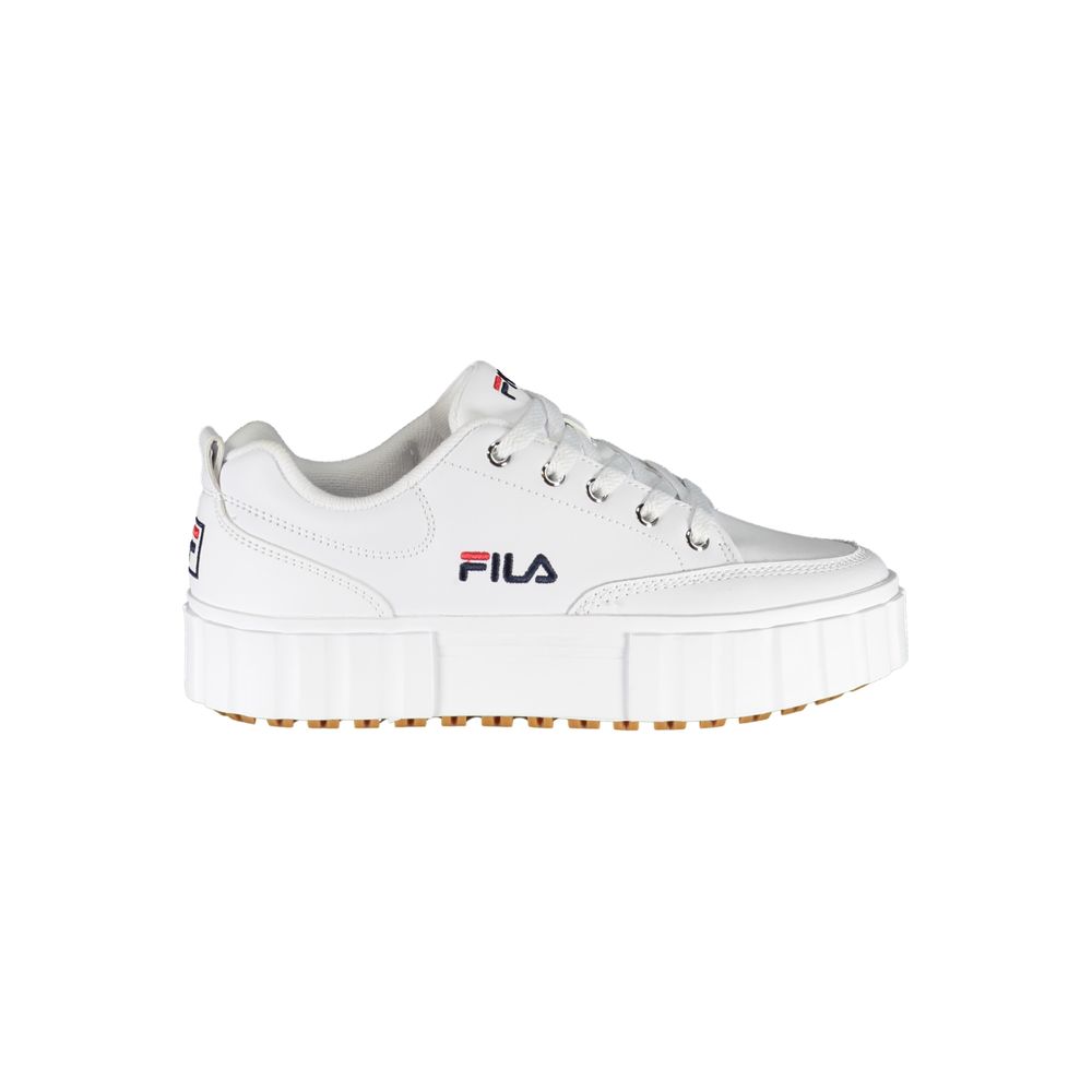 Fila Chic White Wedge Sneakers with Embroidered Detail $284.00 Fila Luzworld