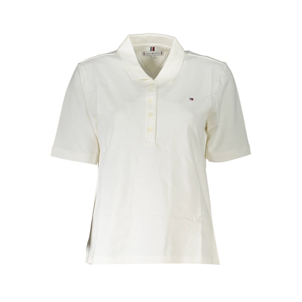 Tommy Hilfiger White Cotton Polo Shirt $202.00 Tommy Hilfiger Luzworld