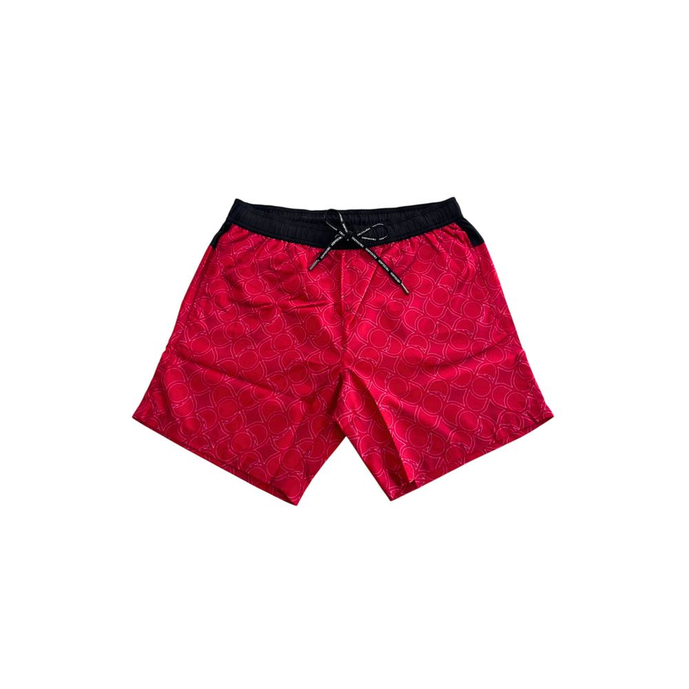 Trussardi Beachwear Red Polyester Men's Swim Short