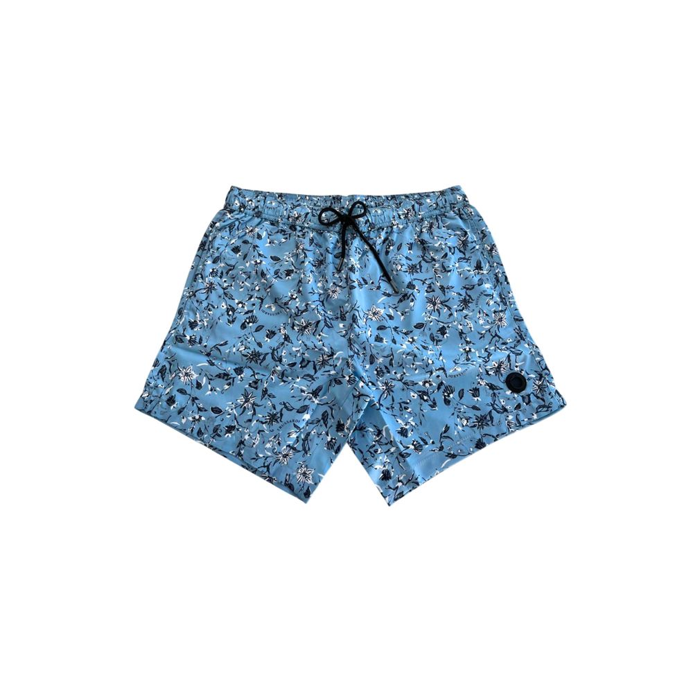 Trussardi Beachwear Light Blue Polyester Men Swim Short $142.00 Trussardi Beachwear Luzworld