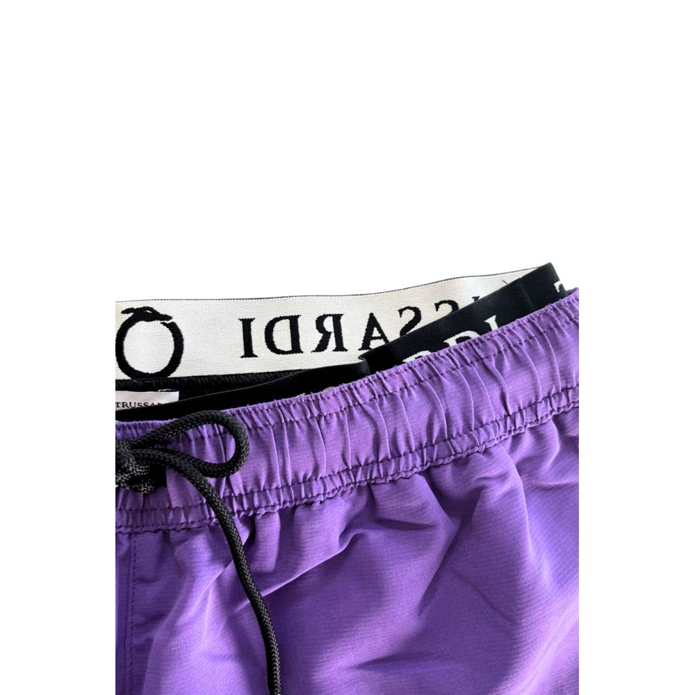 Trussardi Beachwear Purple Polyester Men's Swim Shorts $148.00 Trussardi Beachwear Luzworld