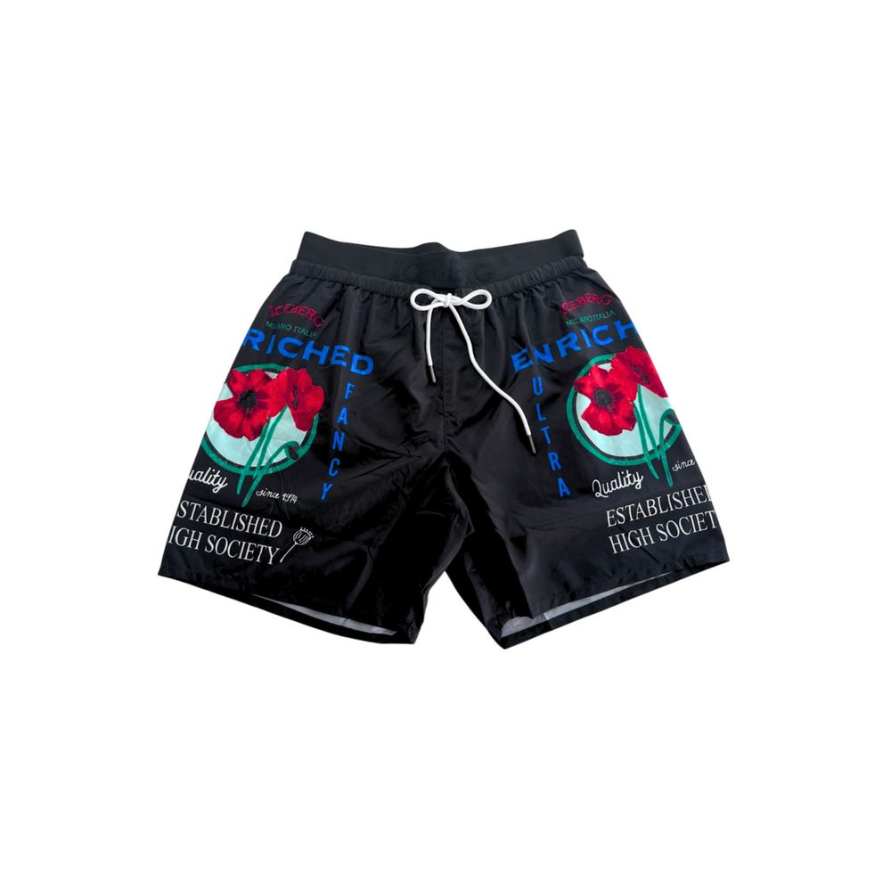 Iceberg Black Polyester Men Swim Shorts $163.00 Iceberg Luzworld