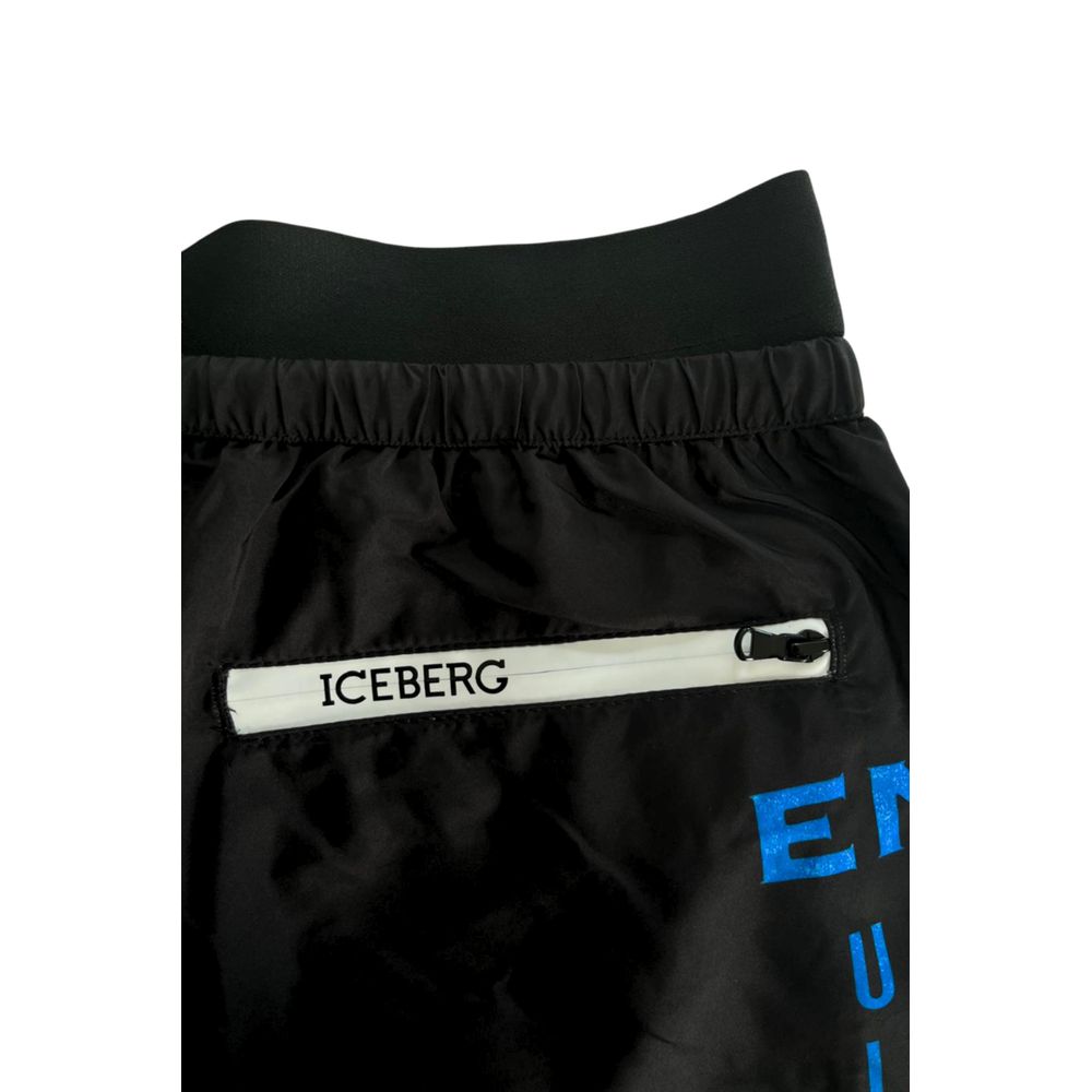 Iceberg Black Polyester Men Swim Shorts $163.00 Iceberg Luzworld
