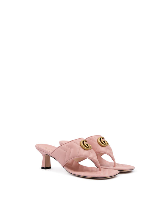 Gucci Mystic Pink Nappa Charlotte Leather Sandals $1529.00 Gucci Luzworld