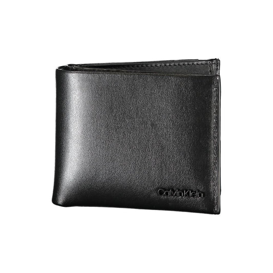 Calvin Klein Elegant Black Leather Dual-Compartment Wallet $200.00 Calvin Klein Luzworld