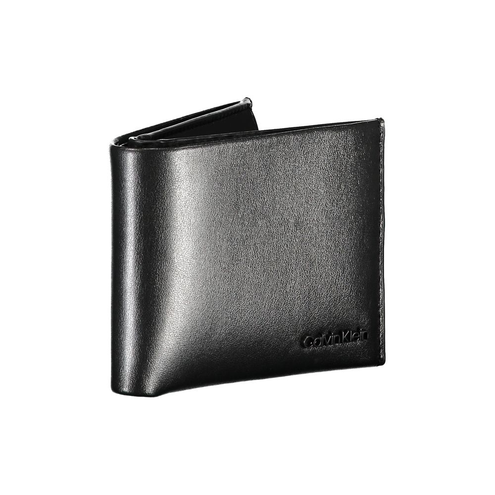 Calvin Klein Elegant Black Leather Dual-Compartment Wallet $200.00 Calvin Klein Luzworld