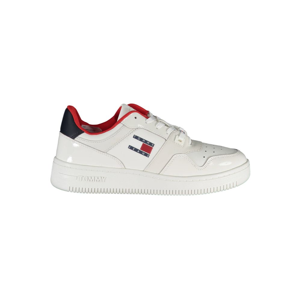 Tommy Hilfiger White Leather Women Sneaker $271.00 Tommy Hilfiger Luzworld