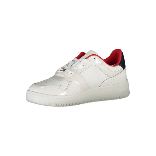 Tommy Hilfiger White Leather Women Sneaker $271.00 Tommy Hilfiger Luzworld
