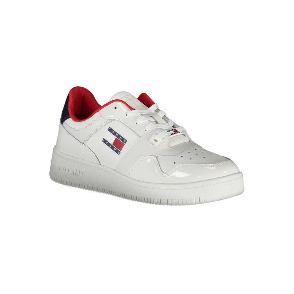 Tommy Hilfiger White Leather Women Sneaker $271.00 Tommy Hilfiger Luzworld