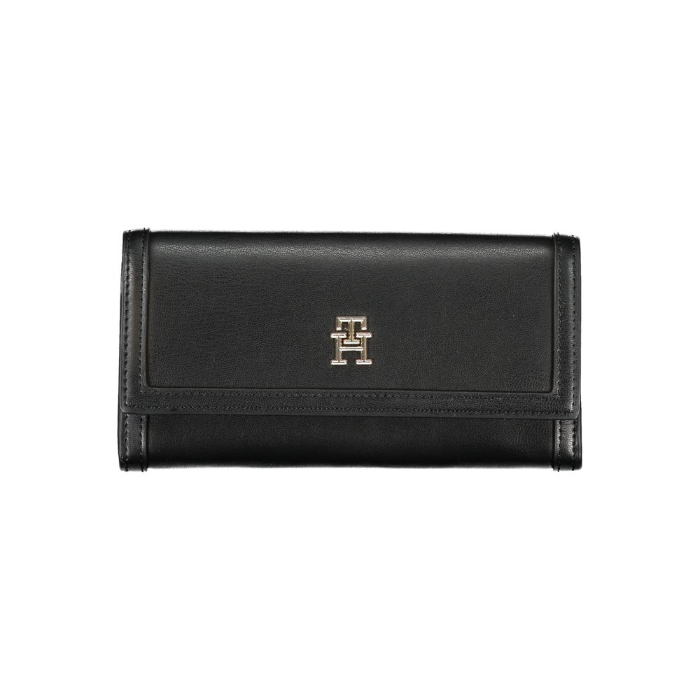 Tommy Hilfiger Elegant Black Dual-Compartment Wallet $214.00 Tommy Hilfiger Luzworld