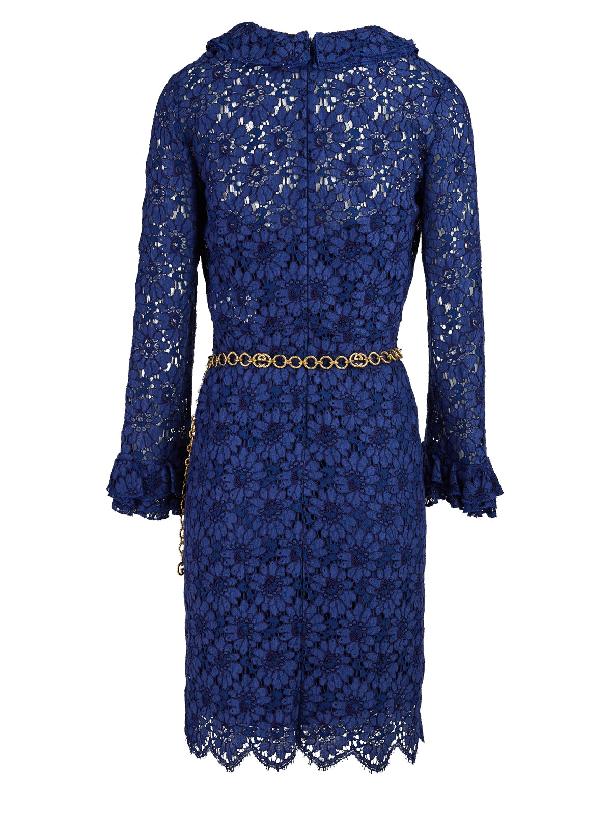Gucci Blu Viscose and Cotton Mid Long Dress $5339.00 Gucci Luzworld