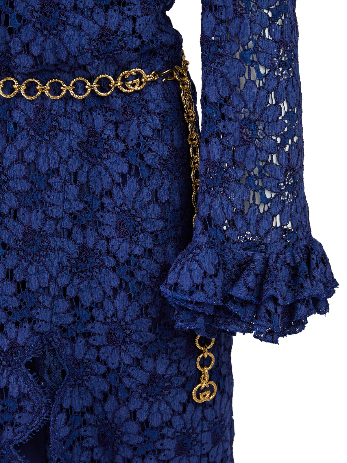 Gucci Blu Viscose and Cotton Mid Long Dress $5339.00 Gucci Luzworld