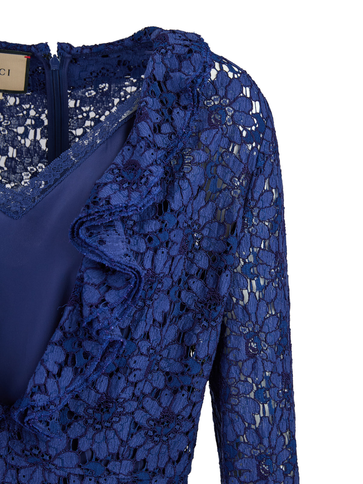 Gucci Blu Viscose and Cotton Mid Long Dress $5339.00 Gucci Luzworld
