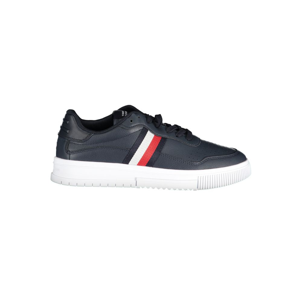 Tommy Hilfiger Blue Leather Men Sneaker $271.00 Tommy Hilfiger Luzworld