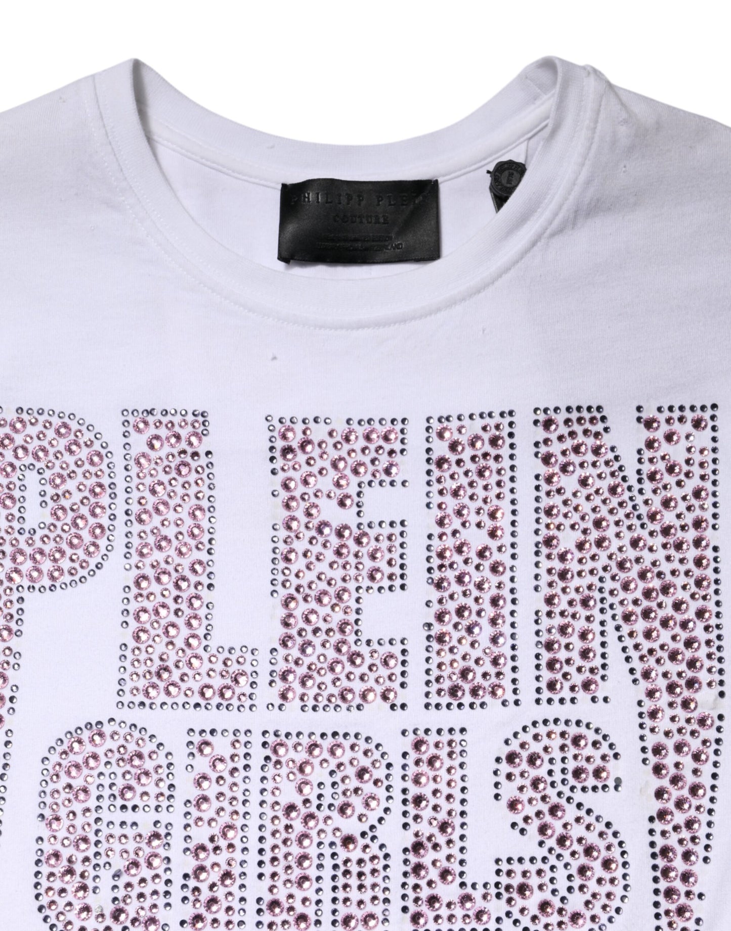 Philipp Plein White Embellished CrewNeck Short Sleeve T-shirt $1741.00 Philipp Plein Luzworld