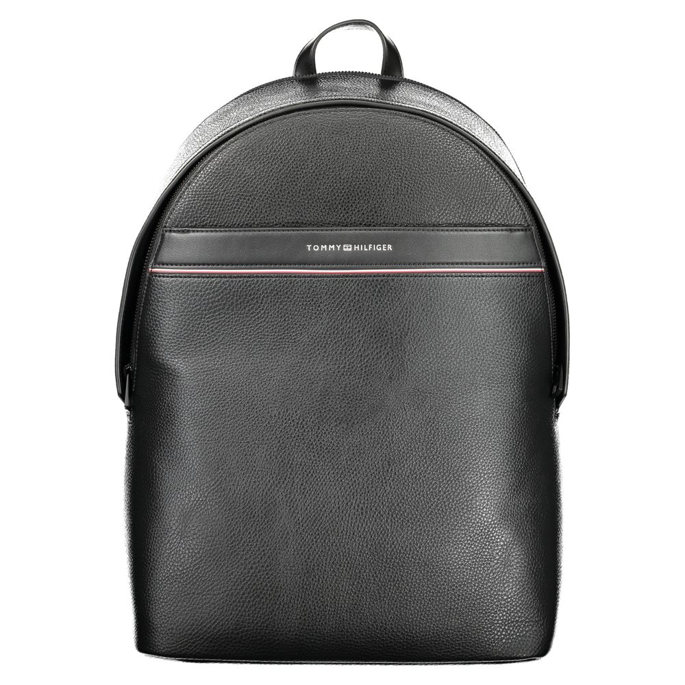 Tommy Hilfiger Black Polyester Men Backpack $549.00 Tommy Hilfiger Luzworld