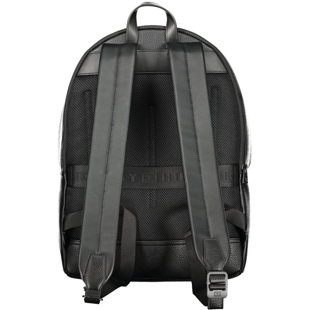Tommy Hilfiger Black Polyester Men Backpack $549.00 Tommy Hilfiger Luzworld