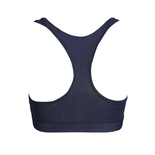Tommy Hilfiger Blue Cotton Women Sports Bra $124.00 Tommy Hilfiger Luzworld